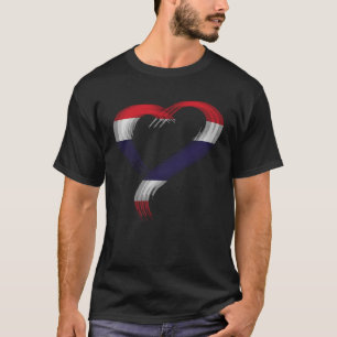 Camiseta Trippy corazón me encanta la bandera tailandesa de