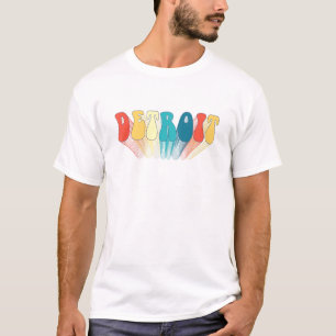 Camiseta Trippy de Detroit Retro Vintage de los años 1960 e