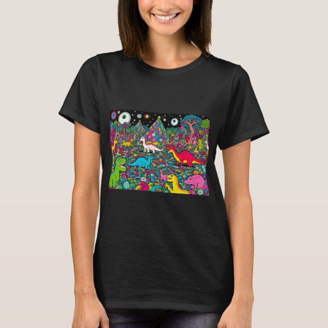 Camiseta trippy dinos (Anverso)
