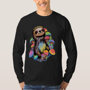Camiseta Trippy Forest Festival Mushroom Sloth Art EDM Rave