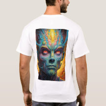 Trippy Hermoso Espacio Ultraterrestre Alien Face T