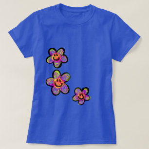 Camiseta Trippy Hippy Happy Smile Daisy Flowers
