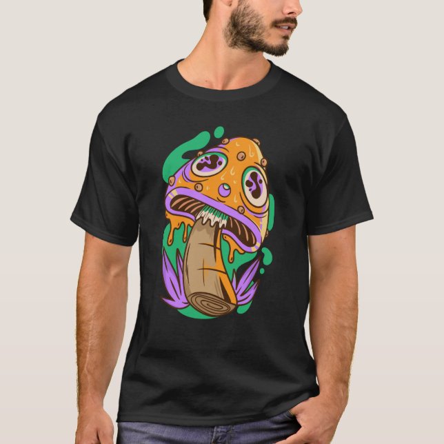Camiseta trippy mushroom fungi (Anverso)