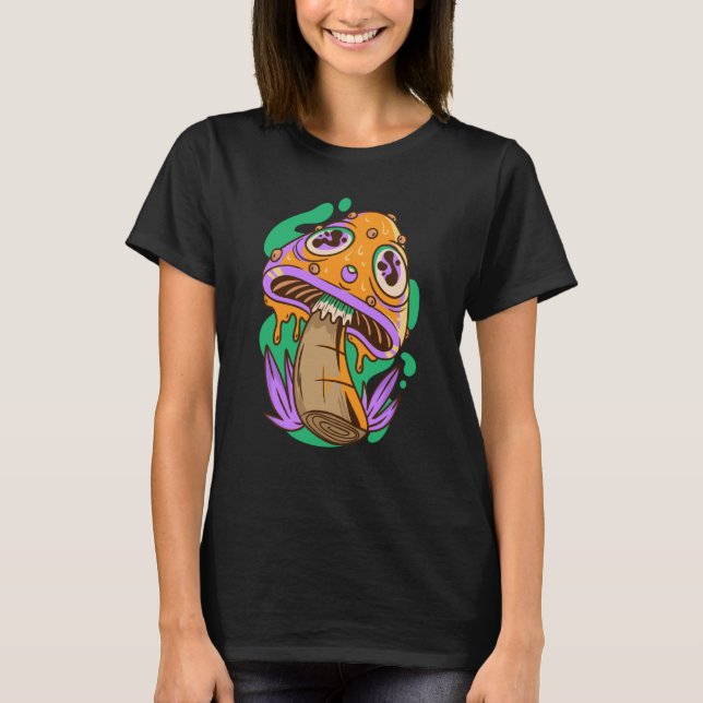 Camiseta trippy mushroom fungi (Anverso)