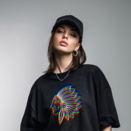 Camiseta Trippy Native American Chief