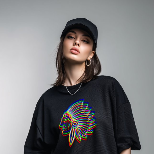 Camiseta Trippy Native American Chief (Subido por el creador)