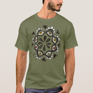 Camiseta Trippy Ojos con Corazón Arte Surrealista - Dibujo