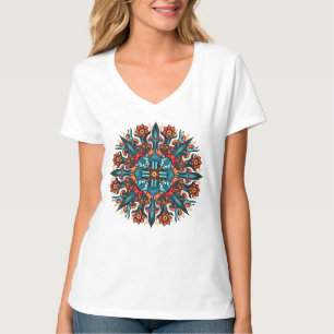 Camiseta Trippy Psicodélico Groovy Mushroom Mandala Eyes