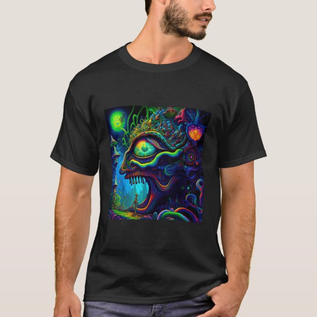 Camiseta Trippy Resumen Lizard Psychedelic (Anverso)