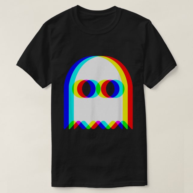 Camiseta Trippy RGB Ghost Vaporwave Halloween Shirt (Diseño del anverso)