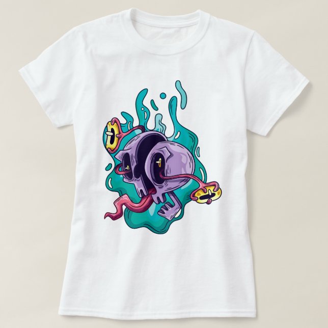 Camiseta Trippy Skull (Diseño del anverso)
