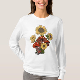 Camiseta Trippy Sunflower Mushroom Psychedelic