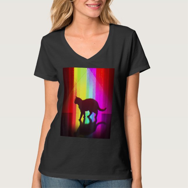 Camiseta Trippy Surreal Cat Acidwave Aesthetic Surrealism R (Anverso)