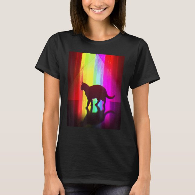 Camiseta Trippy Surreal Cat Acidwave Aesthetic Surrealism R (Anverso)