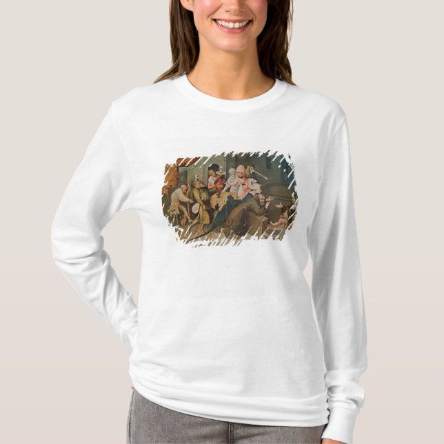 Camiseta Tríptico de la tentación de St Anthony (Anverso)