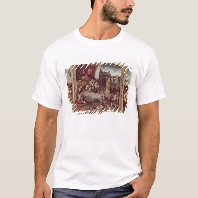 Camiseta Tríptico de la tentación de St Anthony (Anverso)
