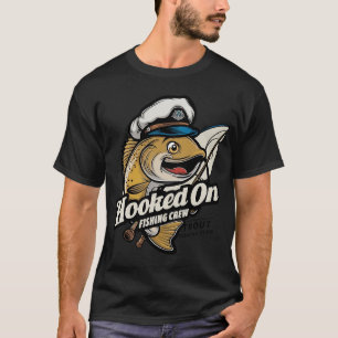Camiseta Tripulación Adicta a la Pesca, Club de Pesca de Tr