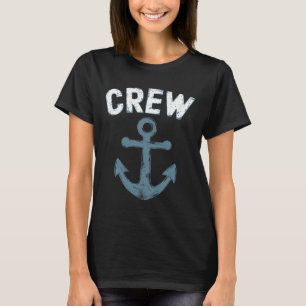 Camiseta Tripulación Ancla Náutico Barco Vela Marineros Océ