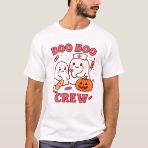 Camiseta Tripulación Boo Boo Enfermera Divertida Halloween 