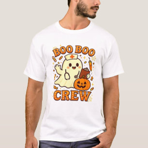 Camiseta Tripulación Boo Boo Enfermera Divertida Halloween 