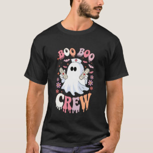 Camiseta Tripulación Boo Boo Enfermera Halloween Fantasma D