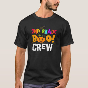 Camiseta Tripulación Boo de 2do Grado Calabaza Gato Negro H