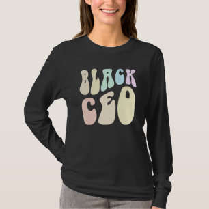 Camiseta Tripulacion CEO Negro Groovy Dueño de Negocio Mela