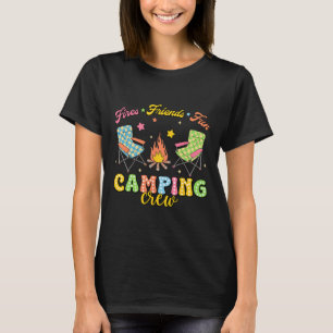 Camiseta Tripulación de acampada Amigos Familia Chicas Niño