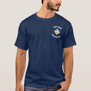 Camiseta tripulación de barco de la brújula de navegació