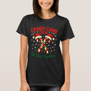 Camiseta Tripulación de bastón de caramelo nos mantenemos j