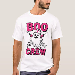 Camiseta Tripulación de Boo Enfermera Fantasma Diseño Vecto