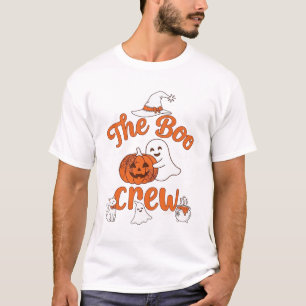 Camiseta Tripulación de Boo Fantasma Calabaza Gato Blanco S