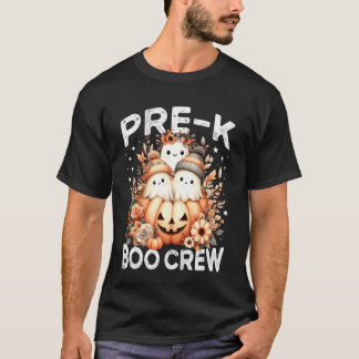 Camiseta Tripulación de Boo Pre K Maestro Halloween Fantasm