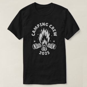 Camiseta Tripulación de Camping 2025 Campista Vintage