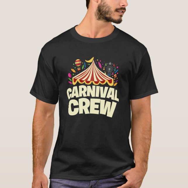 Camiseta Tripulación de Carnaval Divertido Tema de Circo Fa (Anverso)