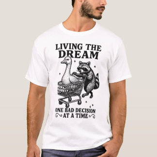 Camiseta Tripulación De Carros De Racco: Sujetando Geese, T