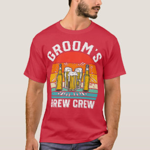 Camiseta Tripulación de cerveza del novio Groomsmen diverti