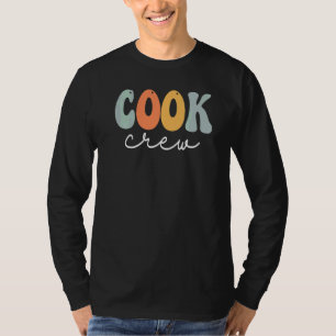 Camiseta Tripulación de Cocina Retro Groovy Vintage Feliz P