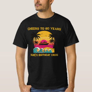 Camiseta Tripulación de crucero de cumpleaños 60 personaliz