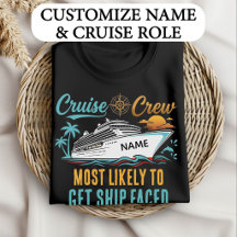 Tripulación de crucero divertida con nombre person