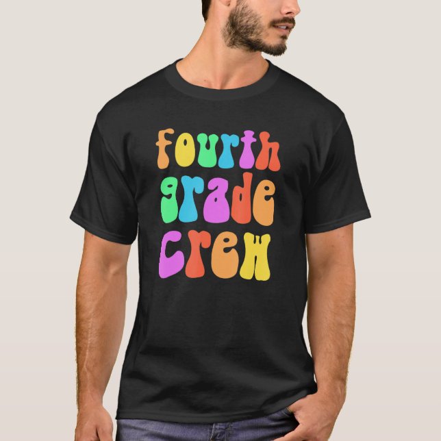 Camiseta Tripulación De Cuarto Grado De Arcoiris Retro 4Gr  (Anverso)