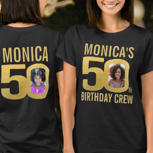 Camiseta tripulación de cumpleaños número 50 con nombre per