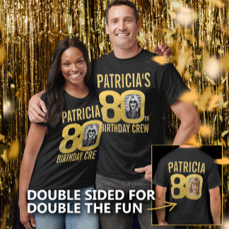 Camiseta tripulación de cumpleaños número 80 personalizado