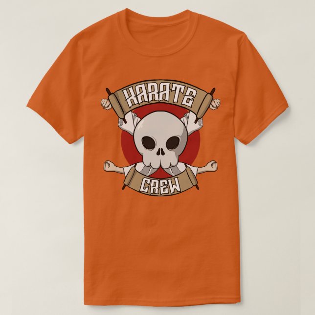 Camiseta tripulación de karate Pirata jolly (Diseño del anverso)