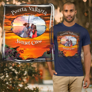Camiseta Tripulación de la puesta de sol de Puerto Vallarta