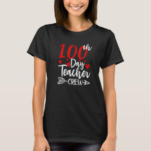Camiseta Tripulación de maestros del día 100 ama 100 días d