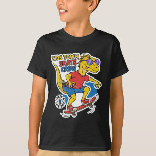 Camiseta Tripulación de monopatín de dinosaurios de Kids To