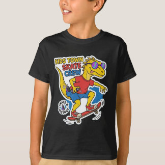 Camiseta Tripulación de monopatín de dinosaurios de Kids To