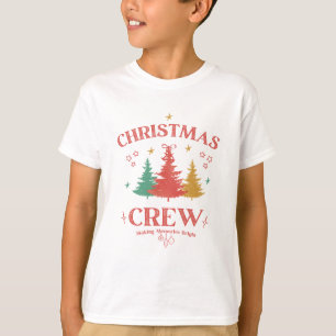 Camiseta Tripulación de Navidad Familia Festiva Retro