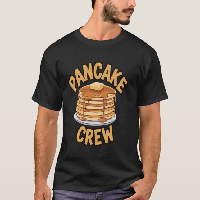 Camiseta Tripulación de Panqueques Divertido Panqueque (Anverso)
